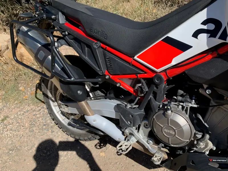 Aprilia Tuareg with Perun moto Top rack and Touratech pannier racks