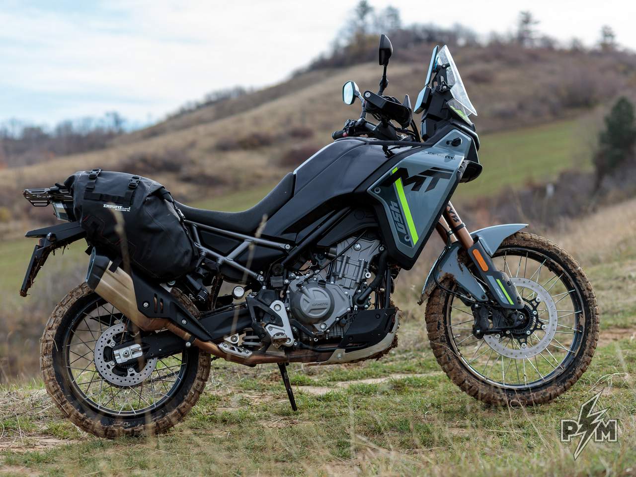Testing the Enduristan blizzard XL bags on Perun moto top luggage rack for CF-moto 450MT / Ibex 450