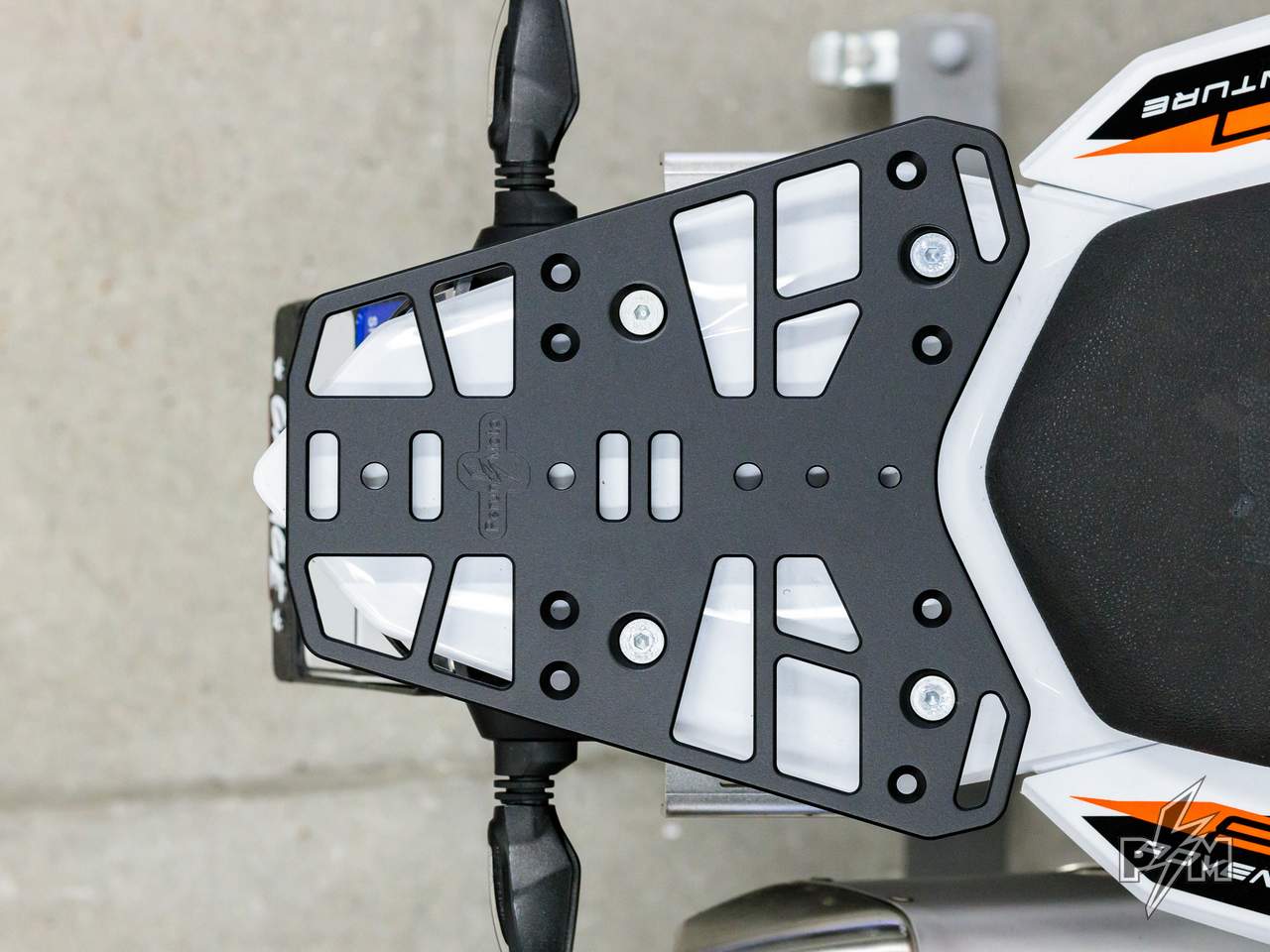 Perun moto Billet Top Rack Small for KTM 790 and 890 Adventure - top-down view