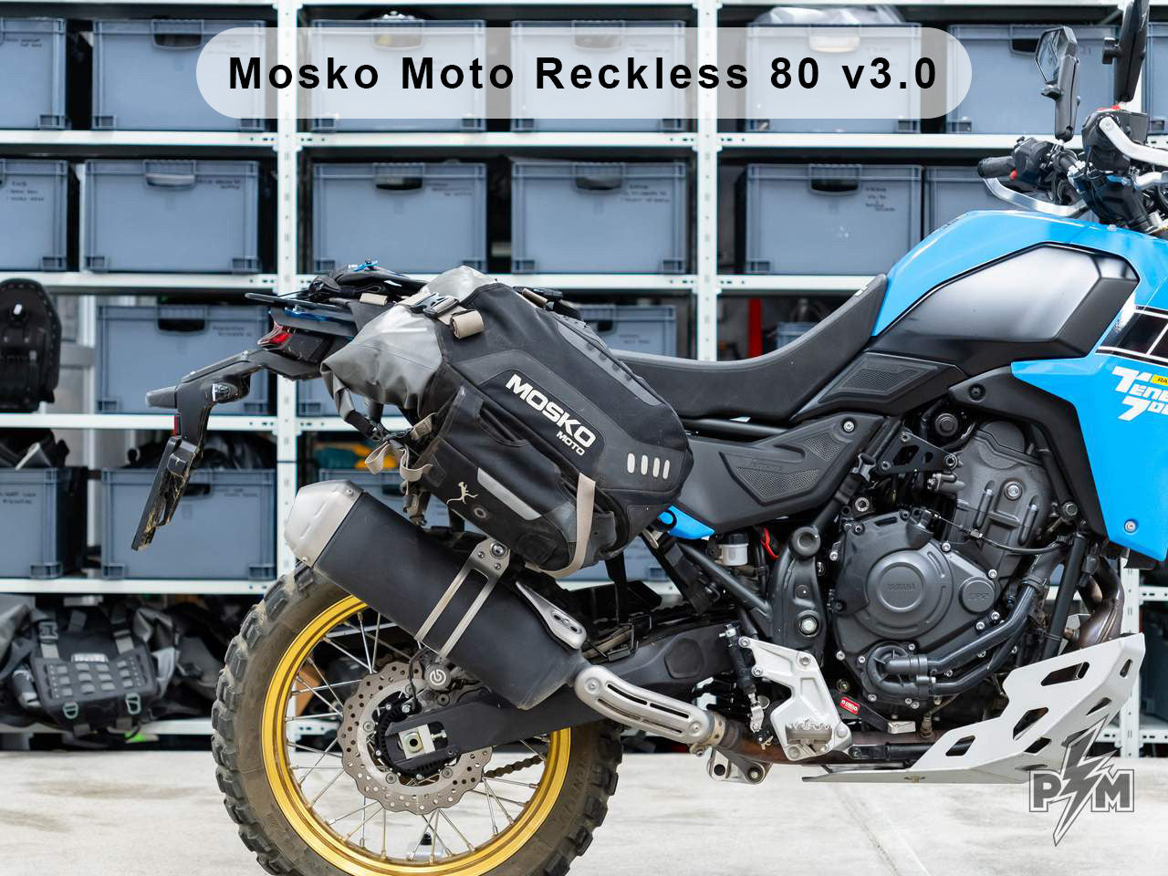 Perun moto Yamaha Tenere 700 Top luggage rack Gen2 and Side Carriers + Mosko moto Reckless 80 V3.0 Revolver