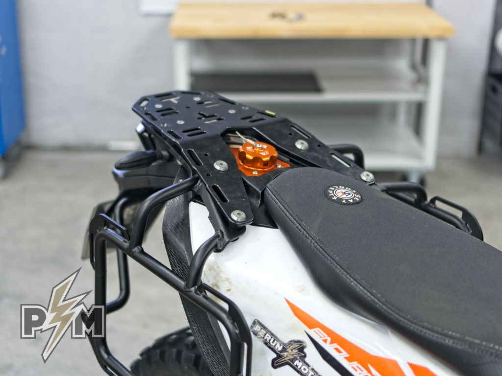 Perun moto KTM 690 Enduro Luggage rack SD (2019+) and Gen2 Outback pannier racks