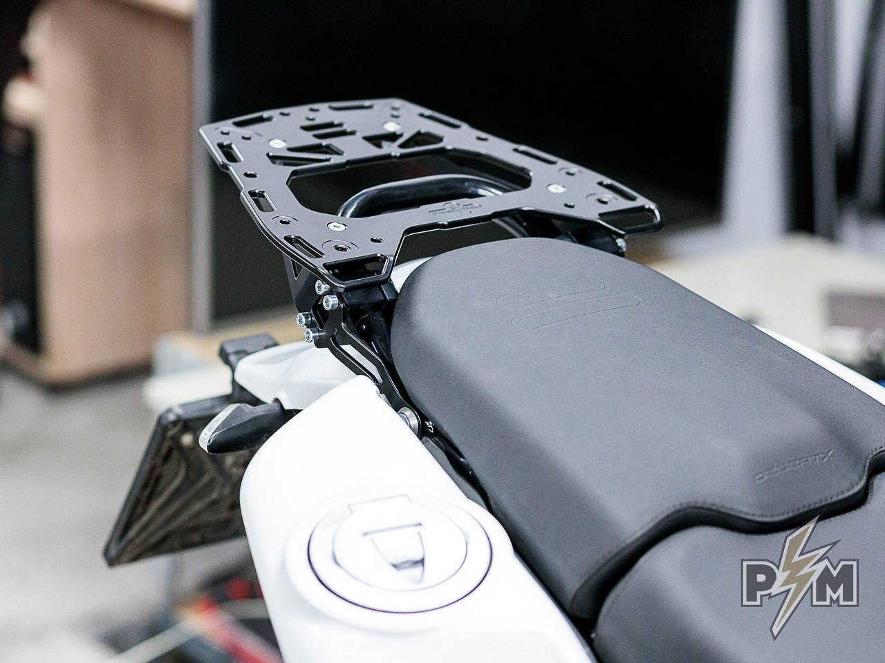 Ducati DesertX with Aux tank and Top luggage rack - Perunmoto