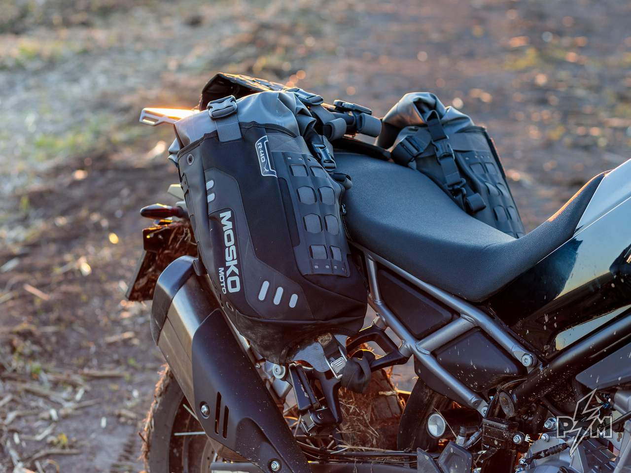 Perun moto Top luggage rack for CF-moto 450MT Ibex with Mosko moto Reckless 40 bags