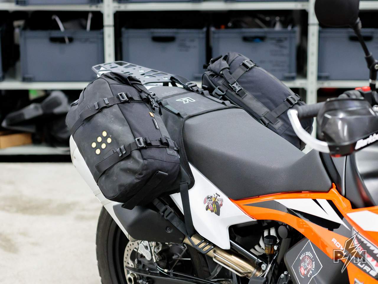 Perun moto KTM 790/890 Adventure Billet Top Rack Small with Kriega OS-base and OS-12 bags
