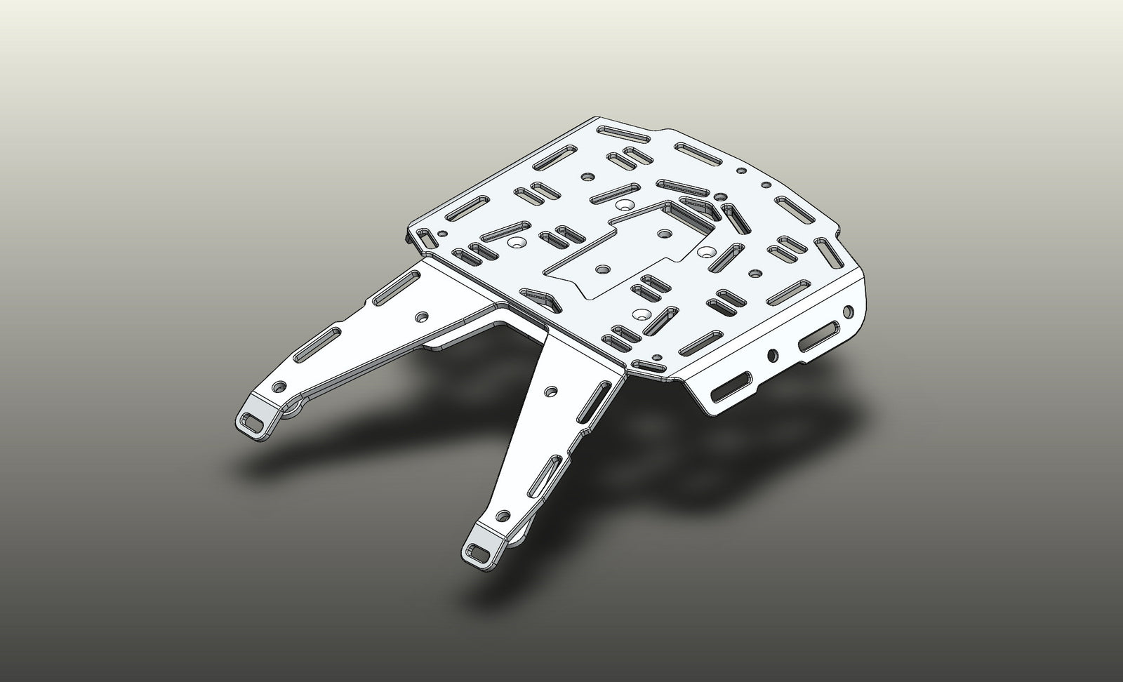 Development of Extension plate for Perun moto KTM 690 Enduro Luggage rack SD