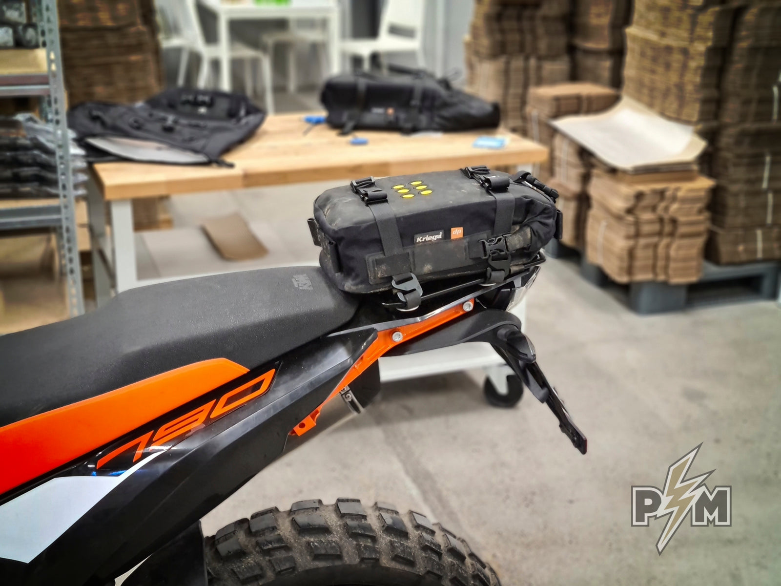 Kriega bags and OS-Base on KTM 790/890 Adventure with our Billet rack ...