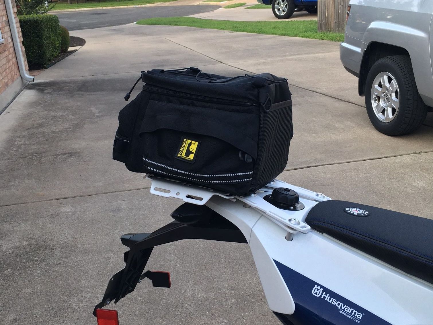 Wolfman Wolf Tail bag and Husqvarna 701 Extension plate