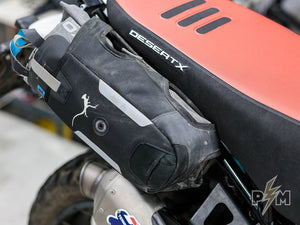 Perun moto - Ducati DesertX Side Carriers + Mosko moto Aux Pox 4l - 7 
