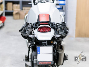 Perun moto - Ducati DesertX Side Carriers + Mosko moto Aux Pox 4l - 10
