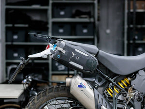 Perun moto - Ducati DesertX Side Carriers + top rack + Mosko moto Aux Pox 4l - 8