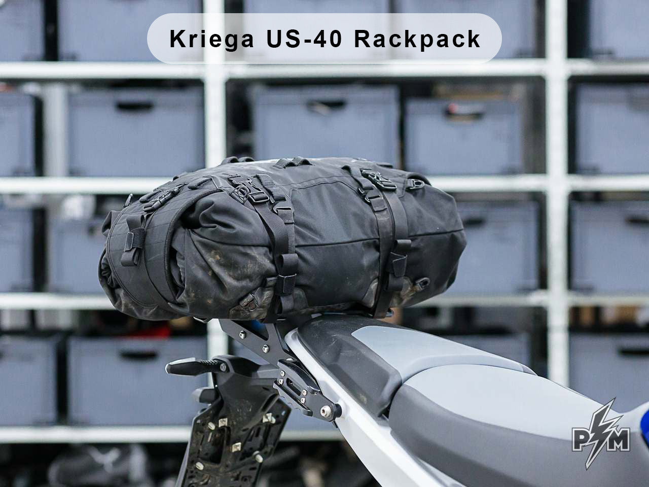 Perun moto R1300GS Top luggage rack - Sport with Kriega US-40 Rackpack