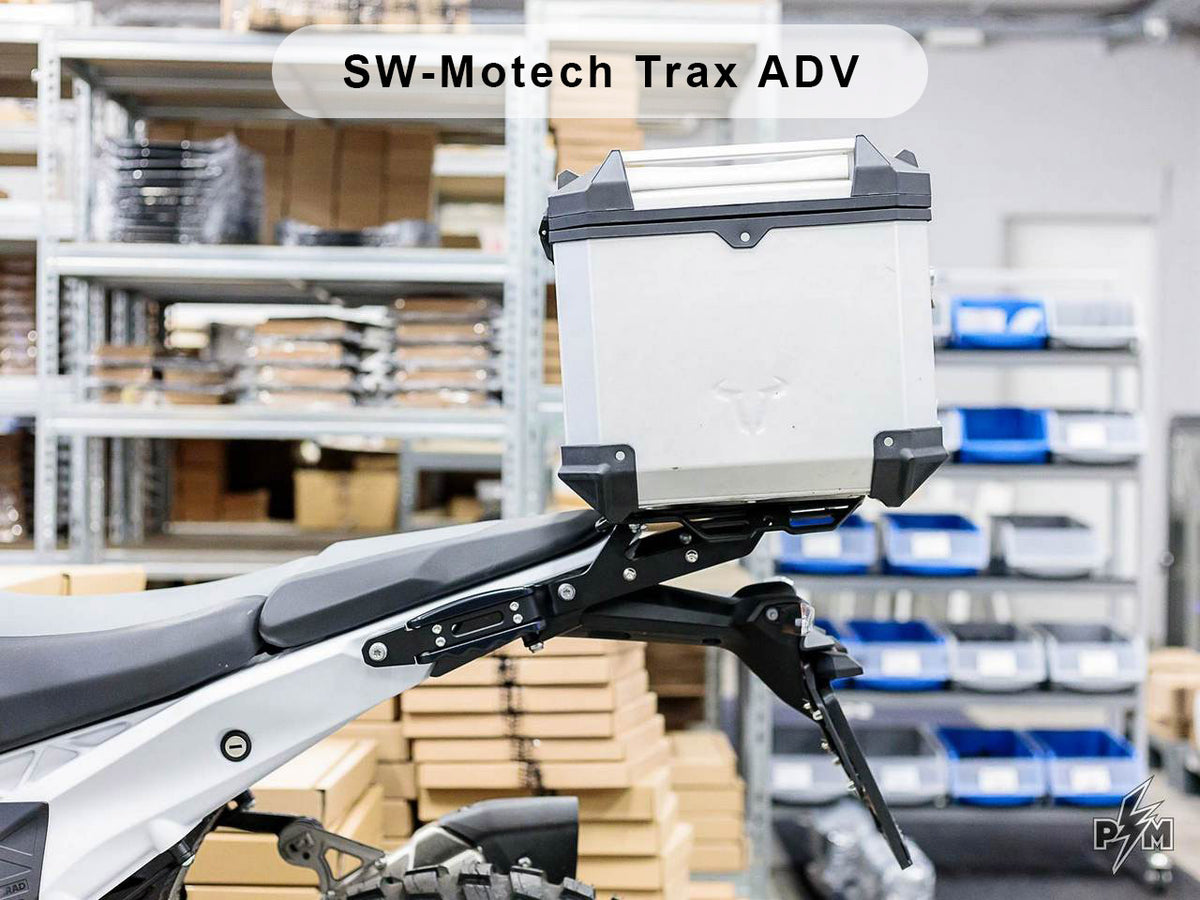 Perun moto R1300GS Top luggage rack - Sport with SW-Motech Trax top case