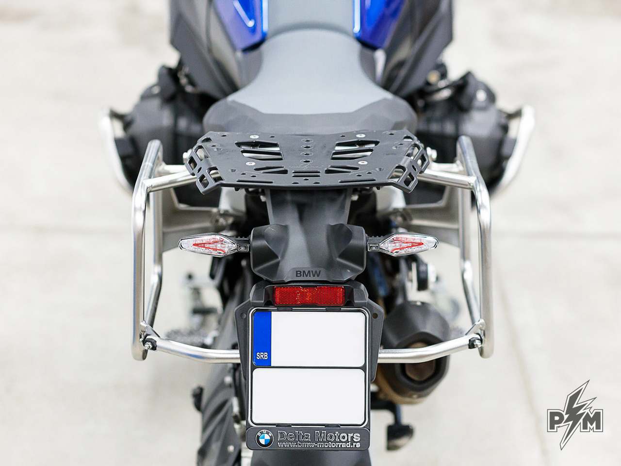 Perun moto BMW R1300GS Top luggage rack + Touratech pannier racks - integration kit - 2
