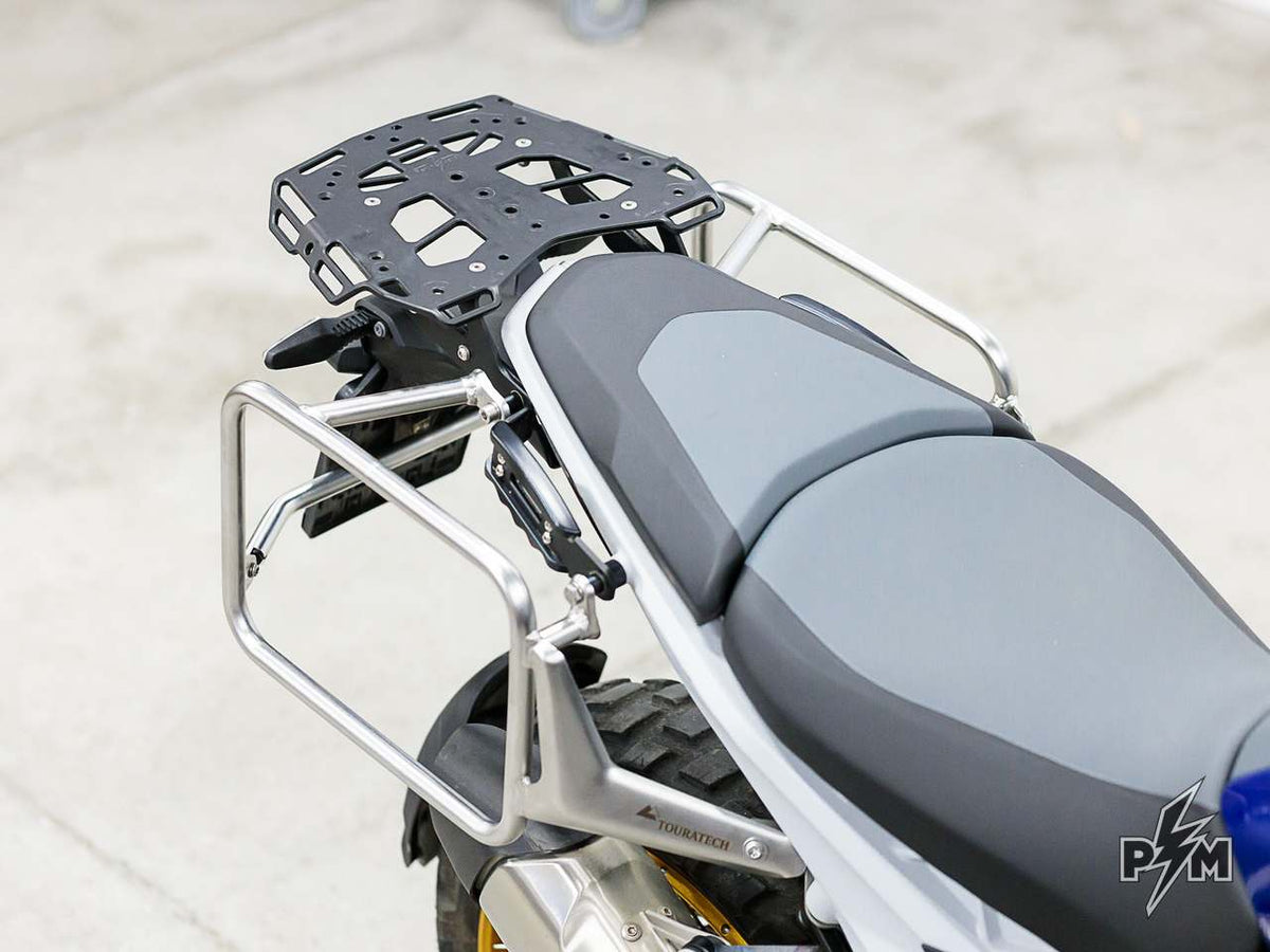 Perun moto BMW R1300GS Top luggage rack + Touratech pannier racks - integration kit - 3