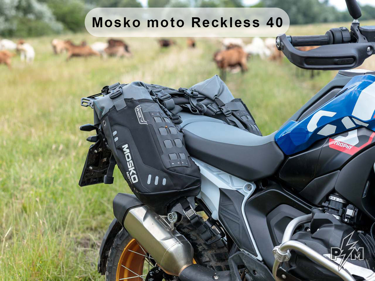 Perun moto R1300GS Top luggage rack - Sport with Mosko moto Reckless 40