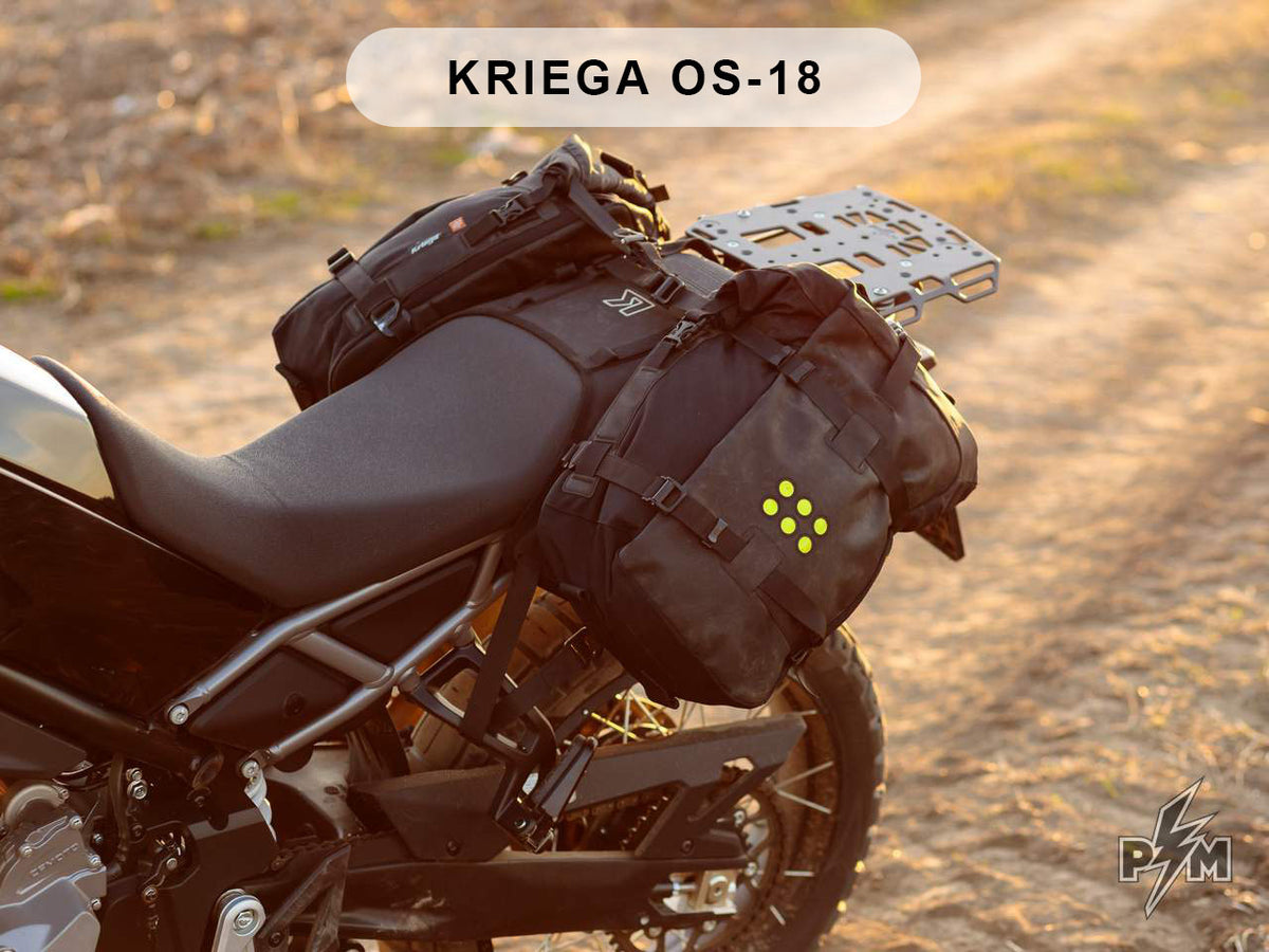 Perun moto CF-Moto MT 450 / IBEX Top luggage rack with Kriega OS-Base and OS-18 bags