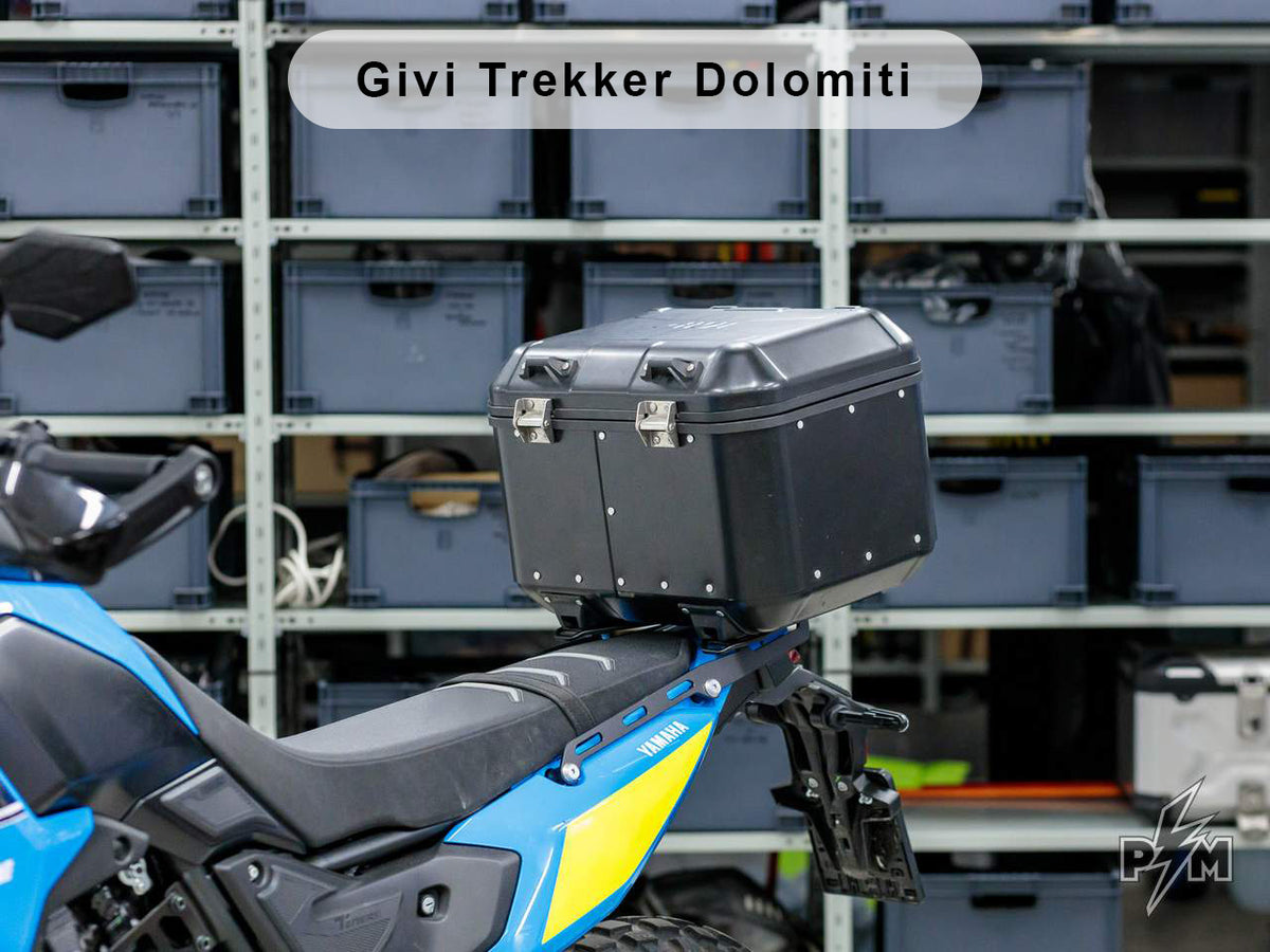 Perun moto Yamaha Tenere 700 Top luggage rack Gen2 + Givi Monokey top case