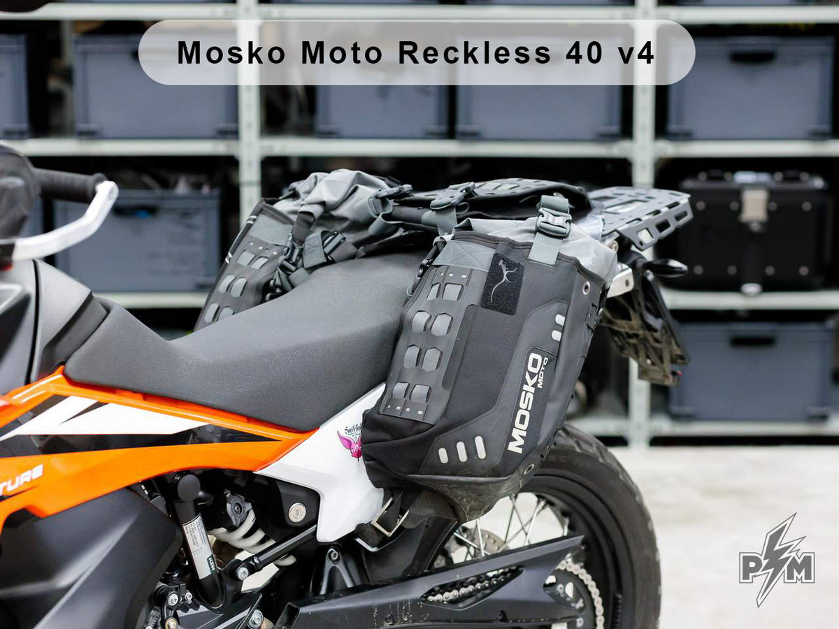 Perun moto Billet top rack Large for KTM 790 &amp; 890 Adventure with Mosko moto Reckless 40 v4 &amp; The Gnoblin