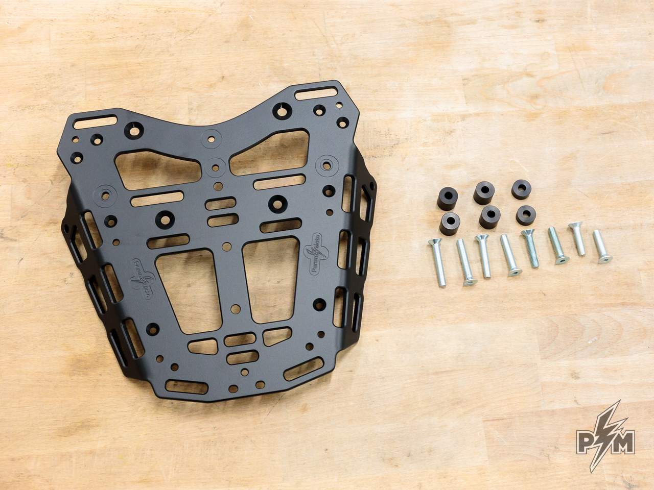 Perun moto Billet top rack Large for KTM 790 & 890 Adventure - content of the kit