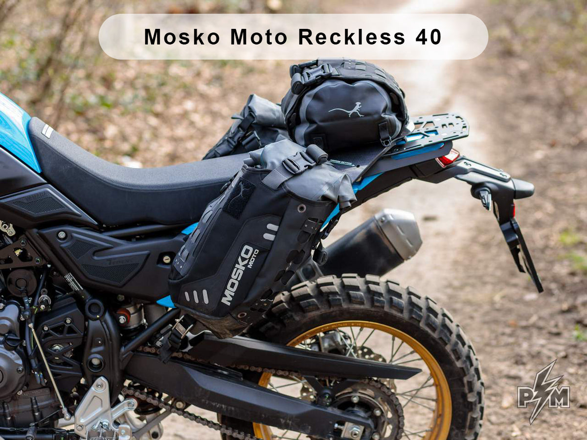 Perun moto Yamaha Tenere 700 Top luggage rack Gen2 + Mosko moto Reckless 40 &amp; Gnoblin