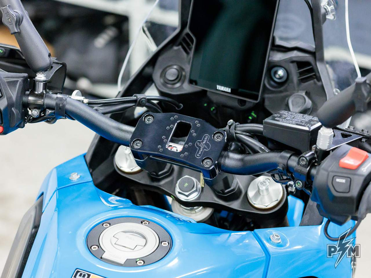 Perun moto Upper Handlebar clamp for Yamaha Tenere 700 with AMPS bolt patter for GPS and phone mounts - 2