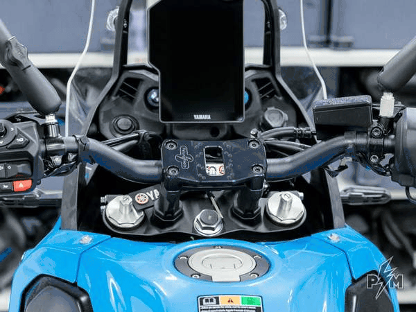Perun moto Upper Handlebar clamp for Yamaha Tenere 700 with AMPS bolt patter for GPS and phone mounts - adjustable position