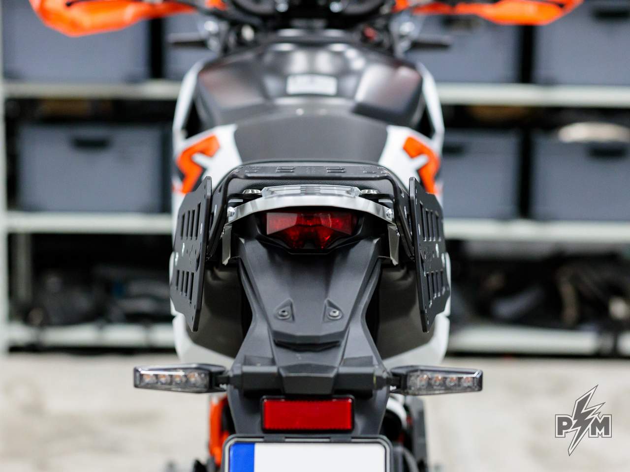 Perun Moto KTM 390 Adventure R or X / Enduro 390 AuxPox supports - rear view