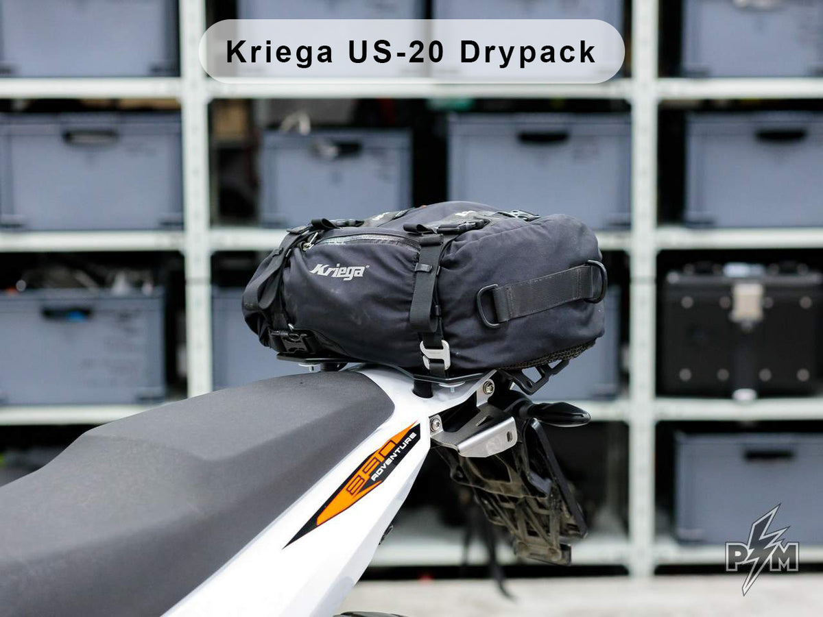 Perun moto Billet top rack Large for KTM 790 &amp; 890 Adventure with Kriega US-20 Drypack