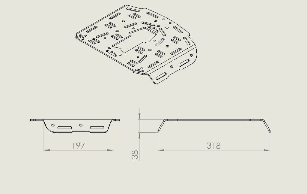 Perun moto Extension plate for KTM 690 Enduro SMC-R 10